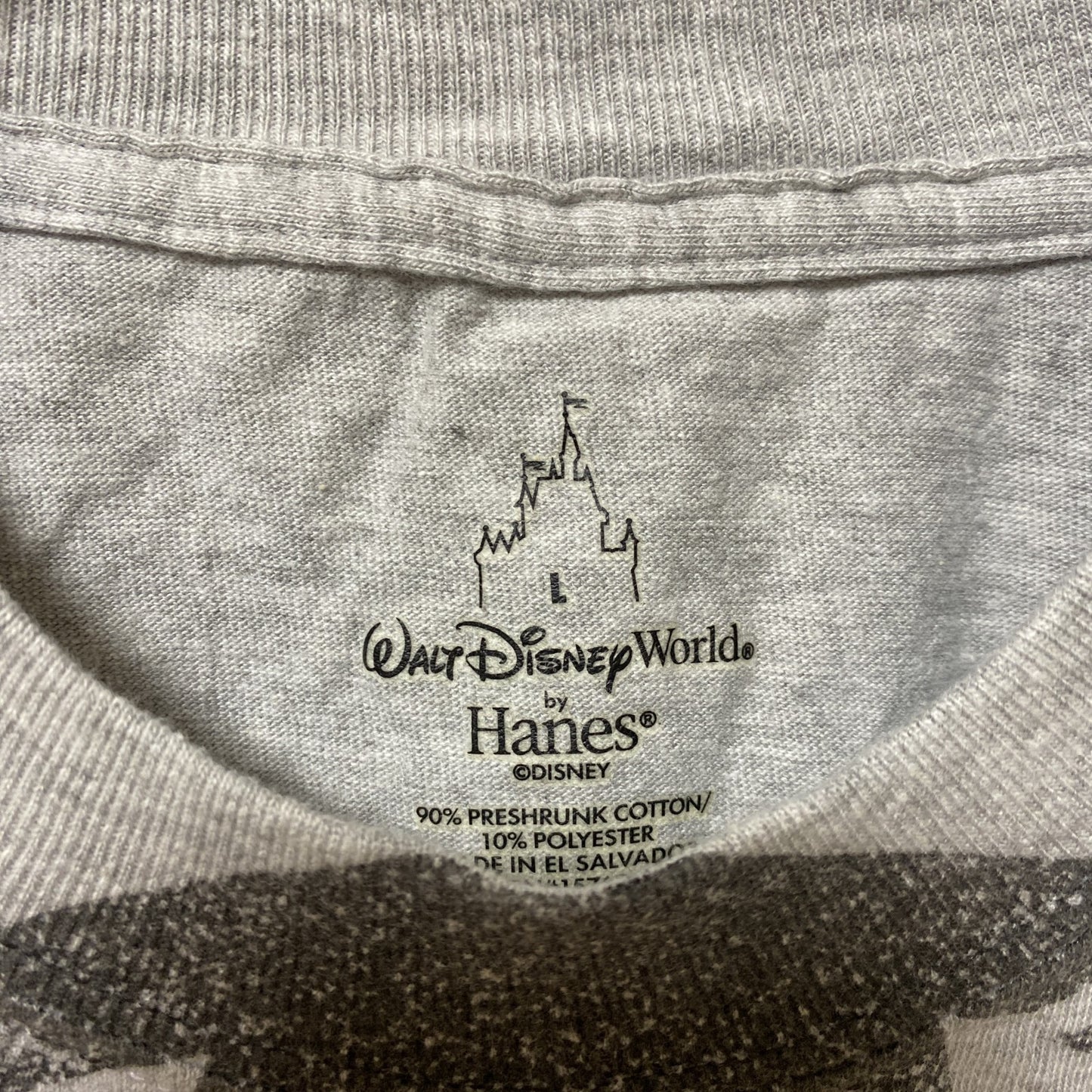 古着 used　Disney ディズニー　Mickey Mouse　ミッキー　半袖オフィシャルプリントTシャツ　グレー