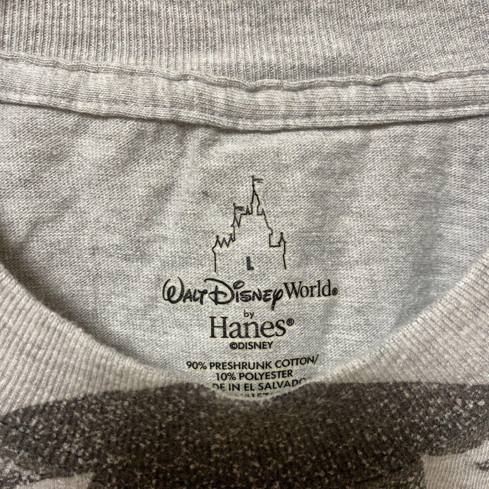 古着 used　Disney ディズニー　Mickey Mouse　ミッキー　半袖オフィシャルプリントTシャツ　グレー
