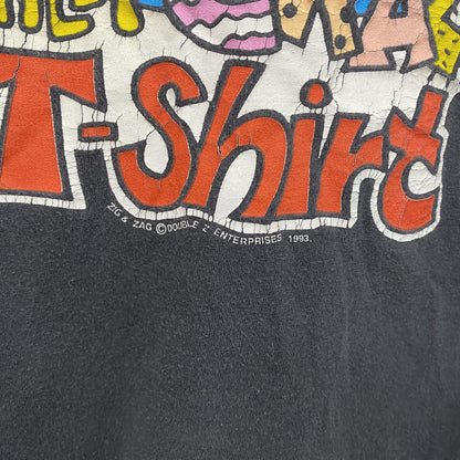 90s　ZIG and ZAG　半袖プリントTシャツ　キャラクターT　ヴィンテージ　黒　ブラック