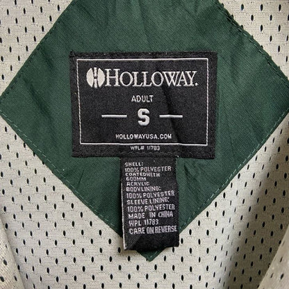 古着 used　HOLLOWAY　ホロウェイ　長袖ワンポイント刺繍ナイロンジャケット　サッカー　HAMPSHIRE　緑　グリーン