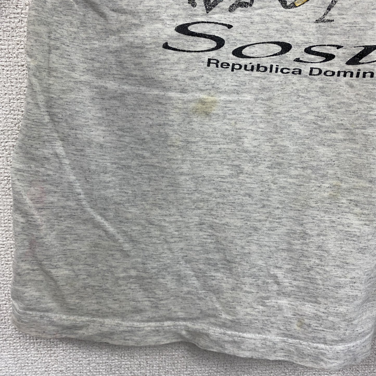 90s　WK Knits　半袖プリントTシャツ　ヴィンテージ　レゲエ　灰色　グレー　Lサイズ
