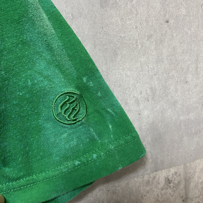 古着 used　RED APE AUTHENTIC　半袖タイダイ柄プリントTシャツ　緑　グリーン　レトロ　個性的　Lサイズ