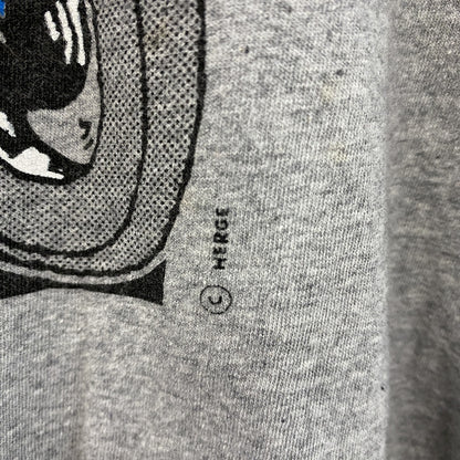 ～00s　TINTIN　タンタン　長袖Tシャツ/ロンT　キャラクターT　ヴィンテージ　灰色　グレー　112サイズ