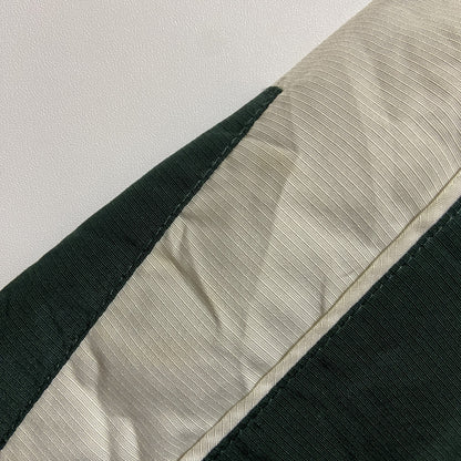 古着 used　HOLLOWAY　ホロウェイ　長袖ワンポイント刺繍ナイロンジャケット　サッカー　HAMPSHIRE　緑　グリーン