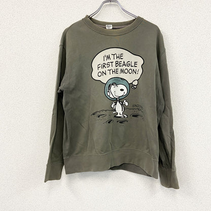 UNIQLO　ユニクロ　PEANUTS　Snoopy　スヌーピー　スウェット/トレーナー　フェード　カーキ　Lサイズ