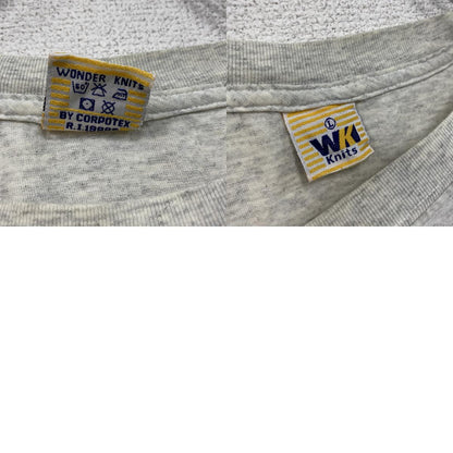 90s　WK Knits　半袖プリントTシャツ　ヴィンテージ　レゲエ　灰色　グレー　Lサイズ