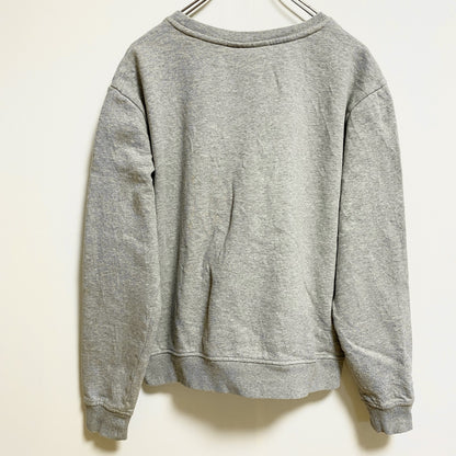 古着 used　FILA　フィラ　長袖クルーネックスウェット　トレーナー　ワンポイント刺　グレー　秋冬服　Lサイズ