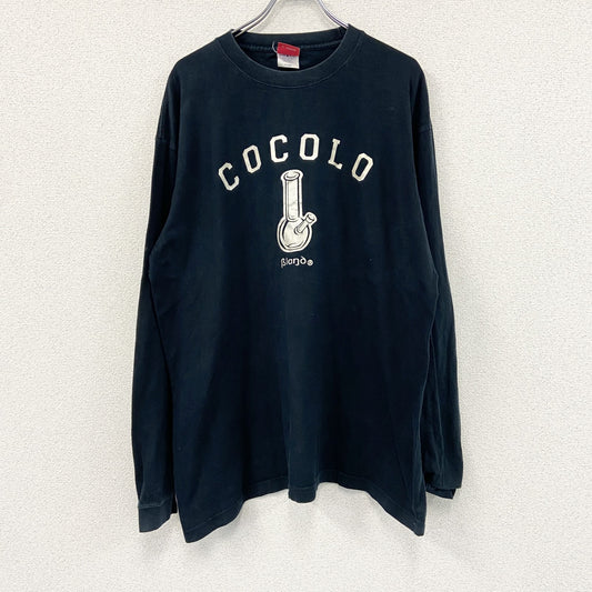 COCOLO BLAND　ココロブランド　長袖Tシャツ/ロンT　アーチプリント　デカロゴ　黒　ブラック　2XLサイズ