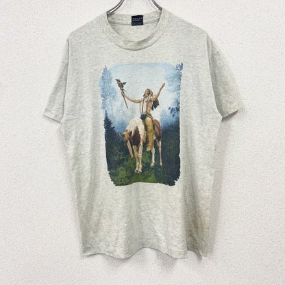 ～90s　FRUIT OF THE LOOM　フルーツオブザルーム　半袖Tシャツ　ヴィンテージ　霜降りグレー　Lサイズ