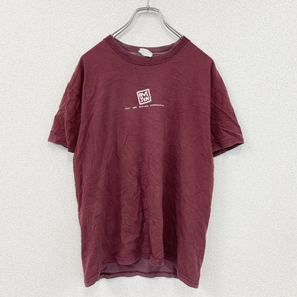 PORT&COMPANY　Five Ten　ファイブテン　半袖プリントTシャツ　ボルドー　Mサイズ
