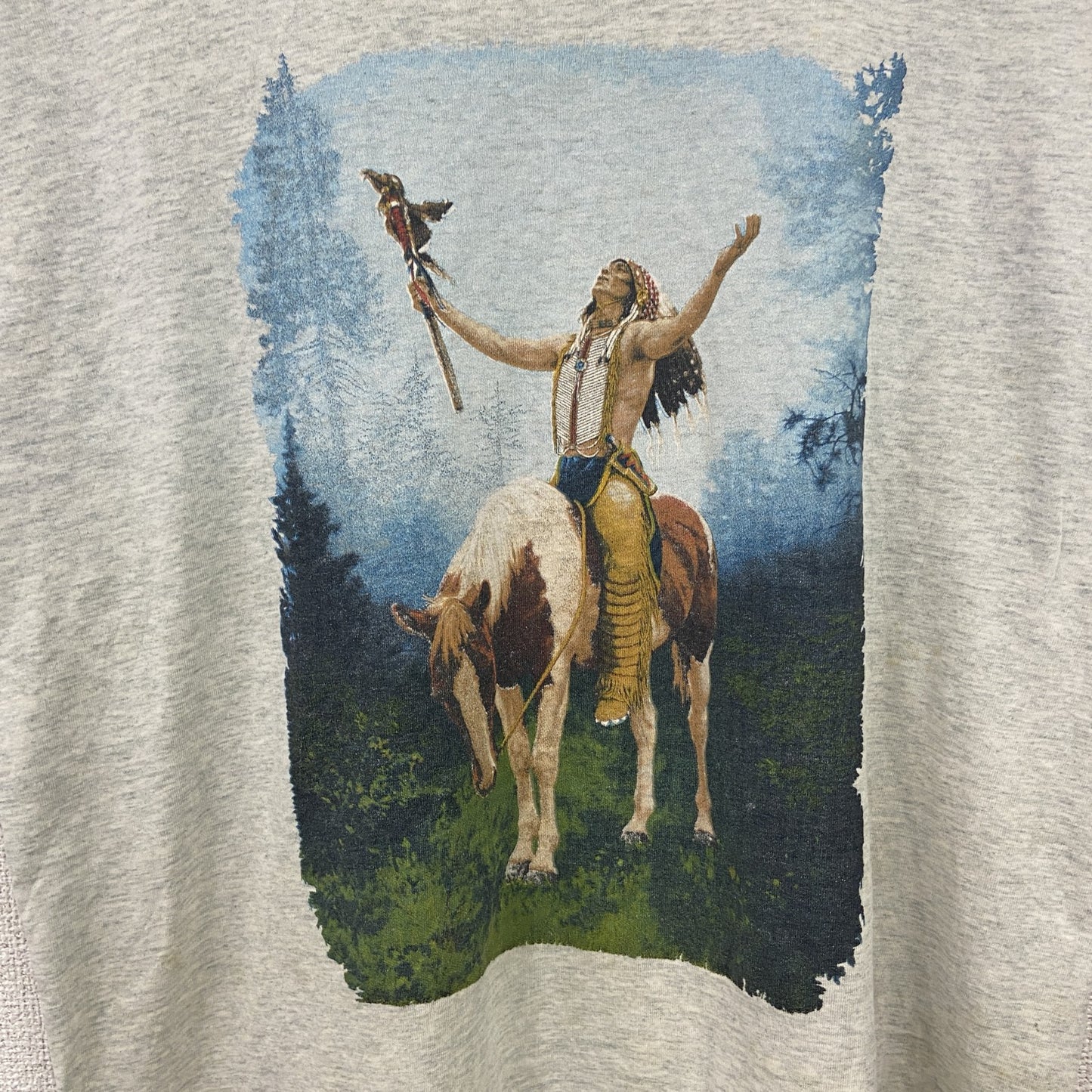 ～90s　FRUIT OF THE LOOM　フルーツオブザルーム　半袖Tシャツ　ヴィンテージ　霜降りグレー　Lサイズ