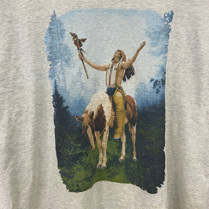 ～90s　FRUIT OF THE LOOM　フルーツオブザルーム　半袖Tシャツ　ヴィンテージ　霜降りグレー　Lサイズ