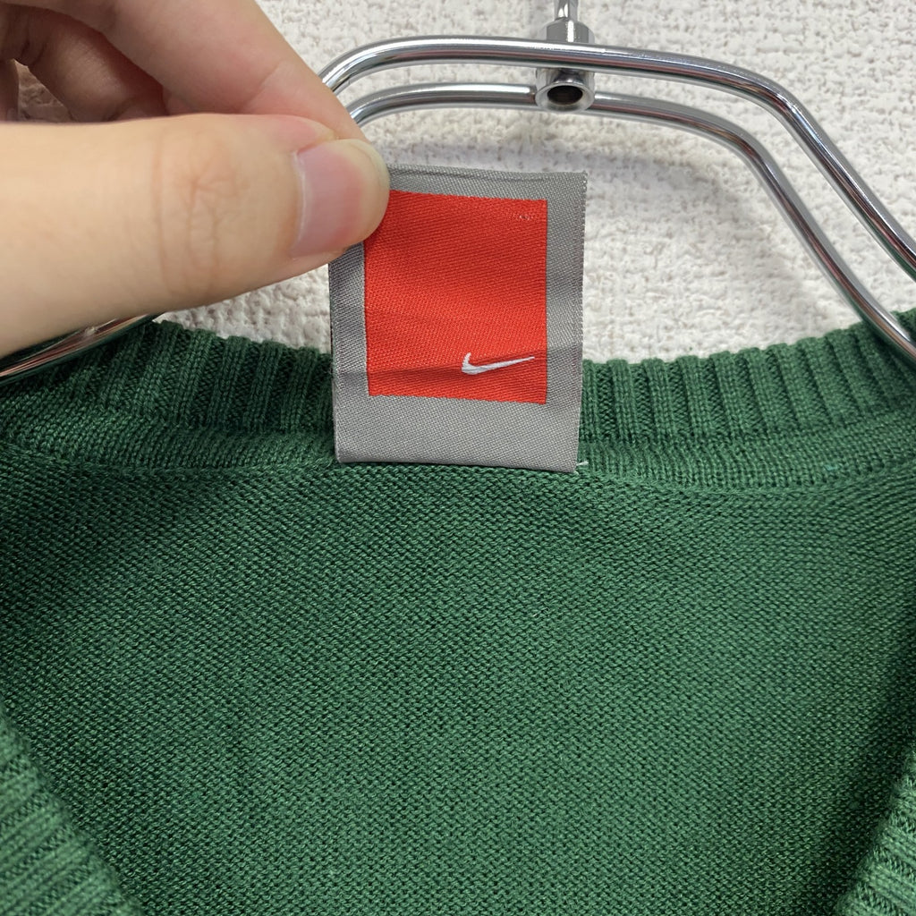 NIKE　ナイキ　TEAM　ニットベスト　スウッシュロゴ　緑　グリーン　Lサイズ