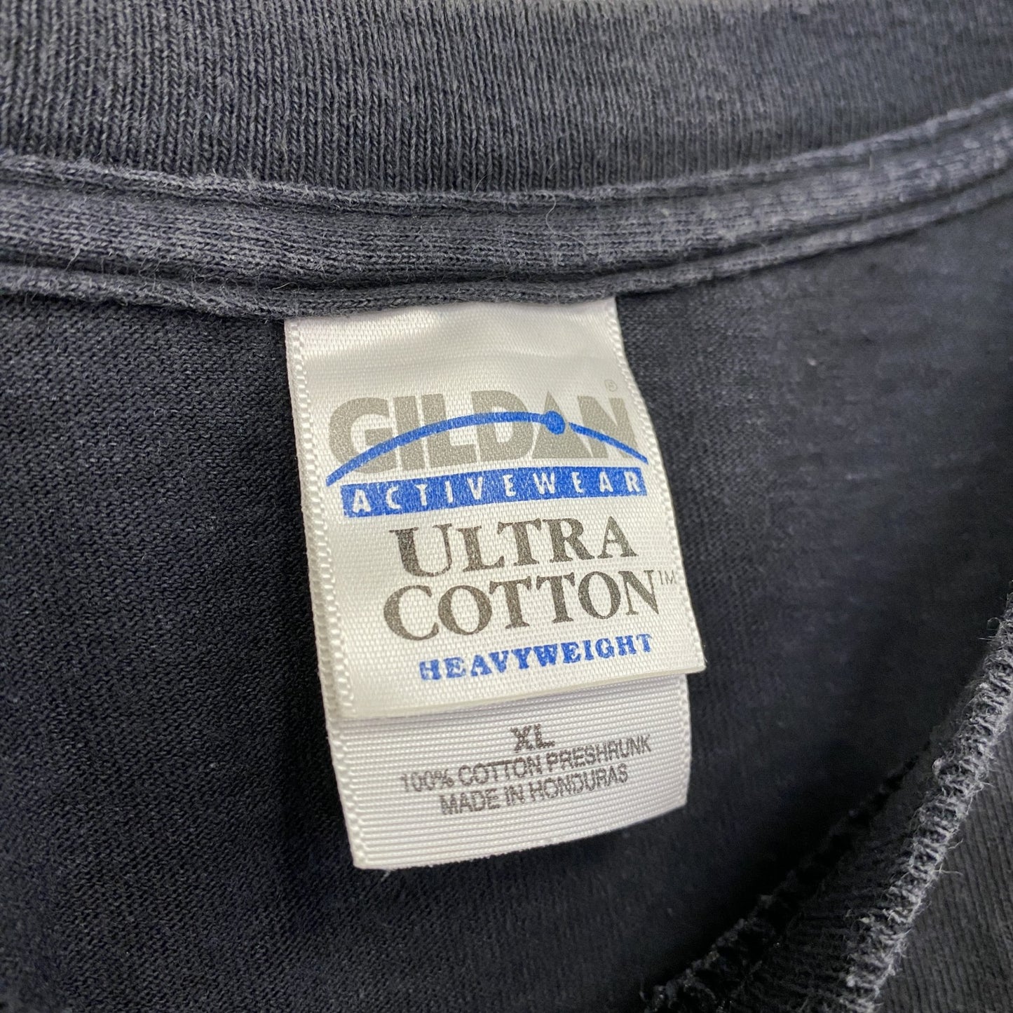 00s　GILDAN　ギルダン　REPALJE　半袖プリントバンドTシャツ　英字プリント　ヴィンテージ　黒　ブラック　XLサイズ