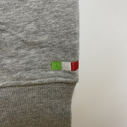 古着 used　Kappa カッパ　長袖フロントビッグプリントスウェット　トレーナー　クルーネック　グレー　レトロ　Ｍサイズ