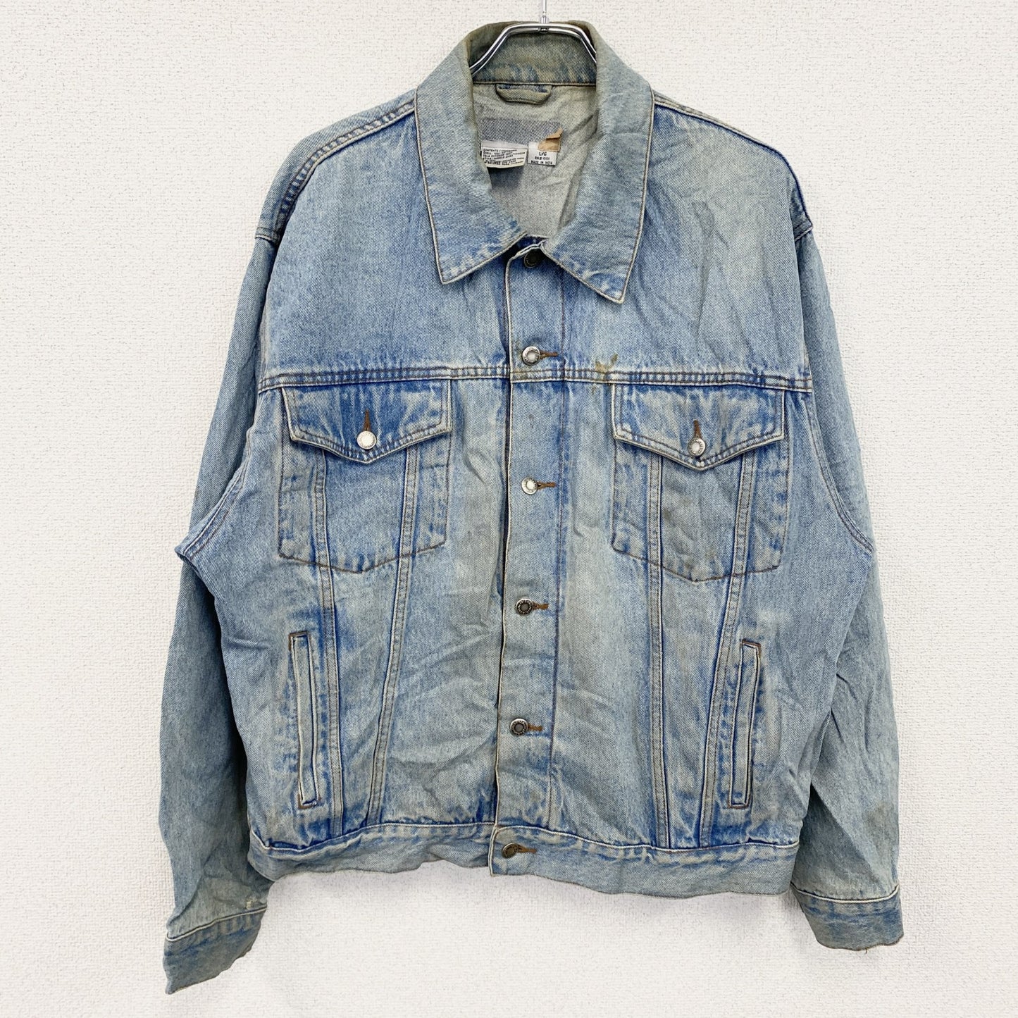 古着 used　Wrangler　ラングラー　デニムジャケット/Gジャン　水色　ライトブルー　Lサイズ