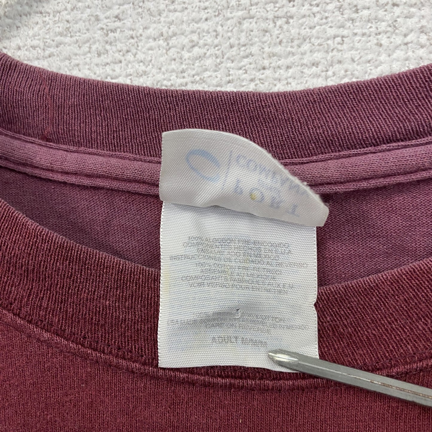 PORT&COMPANY　Five Ten　ファイブテン　半袖プリントTシャツ　ボルドー　Mサイズ