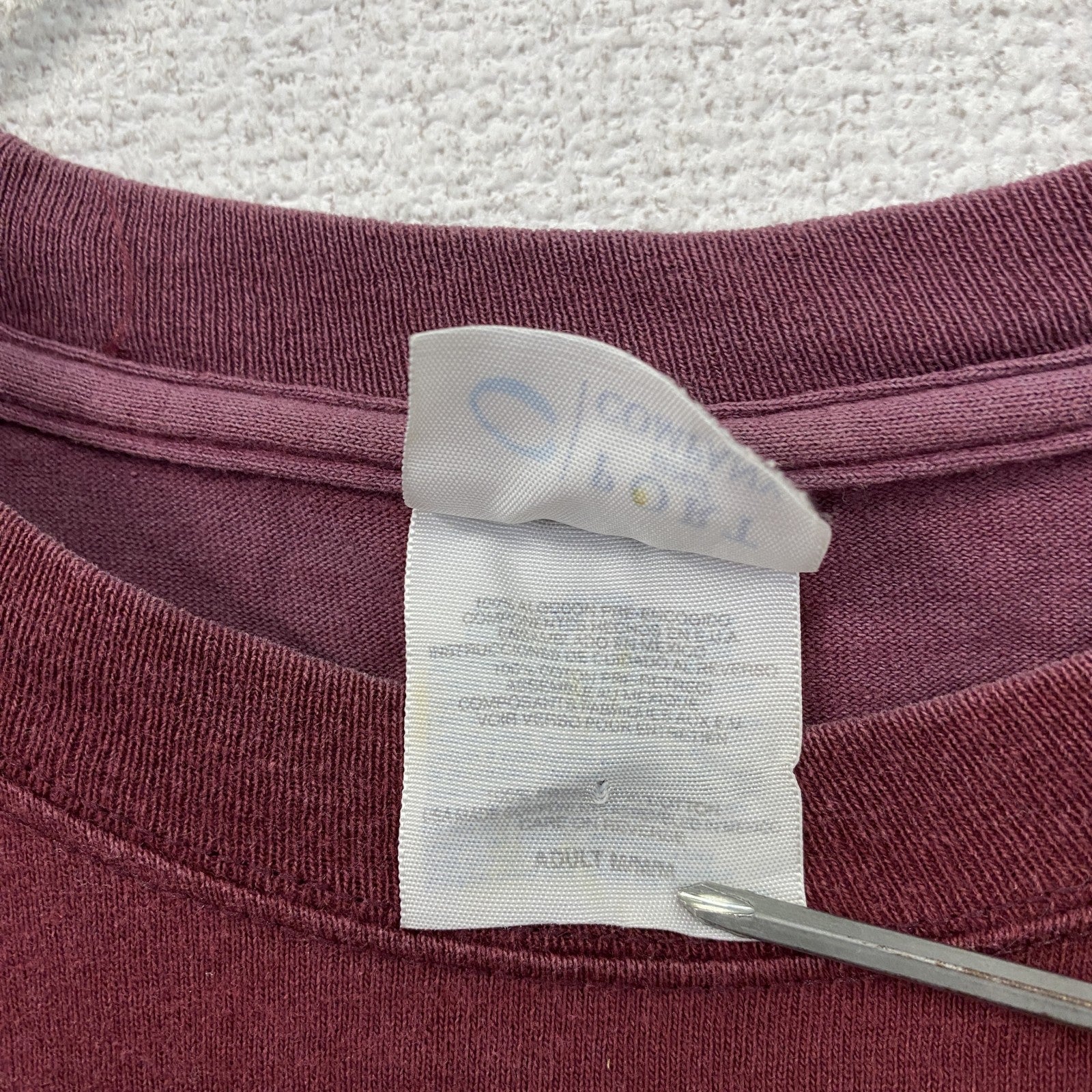 PORT&COMPANY　Five Ten　ファイブテン　半袖プリントTシャツ　ボルドー　Mサイズ