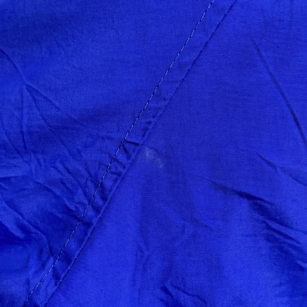 古着 used　DEVON&JONES　長袖ハイネックブルゾン　ワンポイント刺繍ジャケット　アメリカ　フランス　国旗　青　Lサイズ