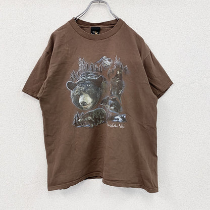 ～00s　PRAIRIE　半袖プリントTシャツ　アニマルT　ヴィンテージ　茶色　ブラウン　Lサイズ