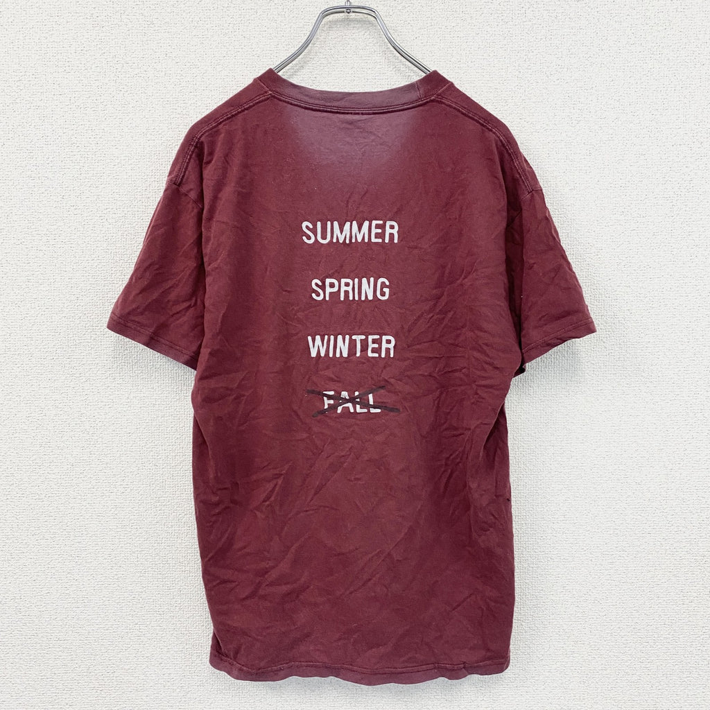 PORT&COMPANY　Five Ten　ファイブテン　半袖プリントTシャツ　ボルドー　Mサイズ