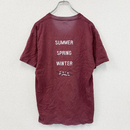 PORT&COMPANY　Five Ten　ファイブテン　半袖プリントTシャツ　ボルドー　Mサイズ