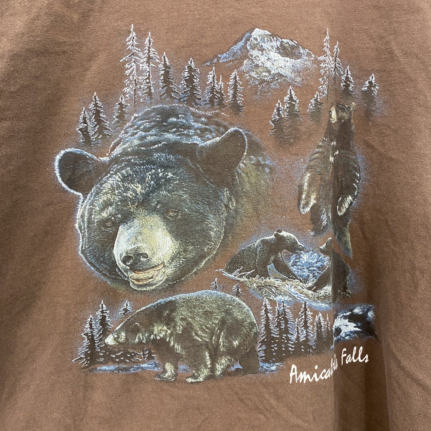 ～00s　PRAIRIE　半袖プリントTシャツ　アニマルT　ヴィンテージ　茶色　ブラウン　Lサイズ