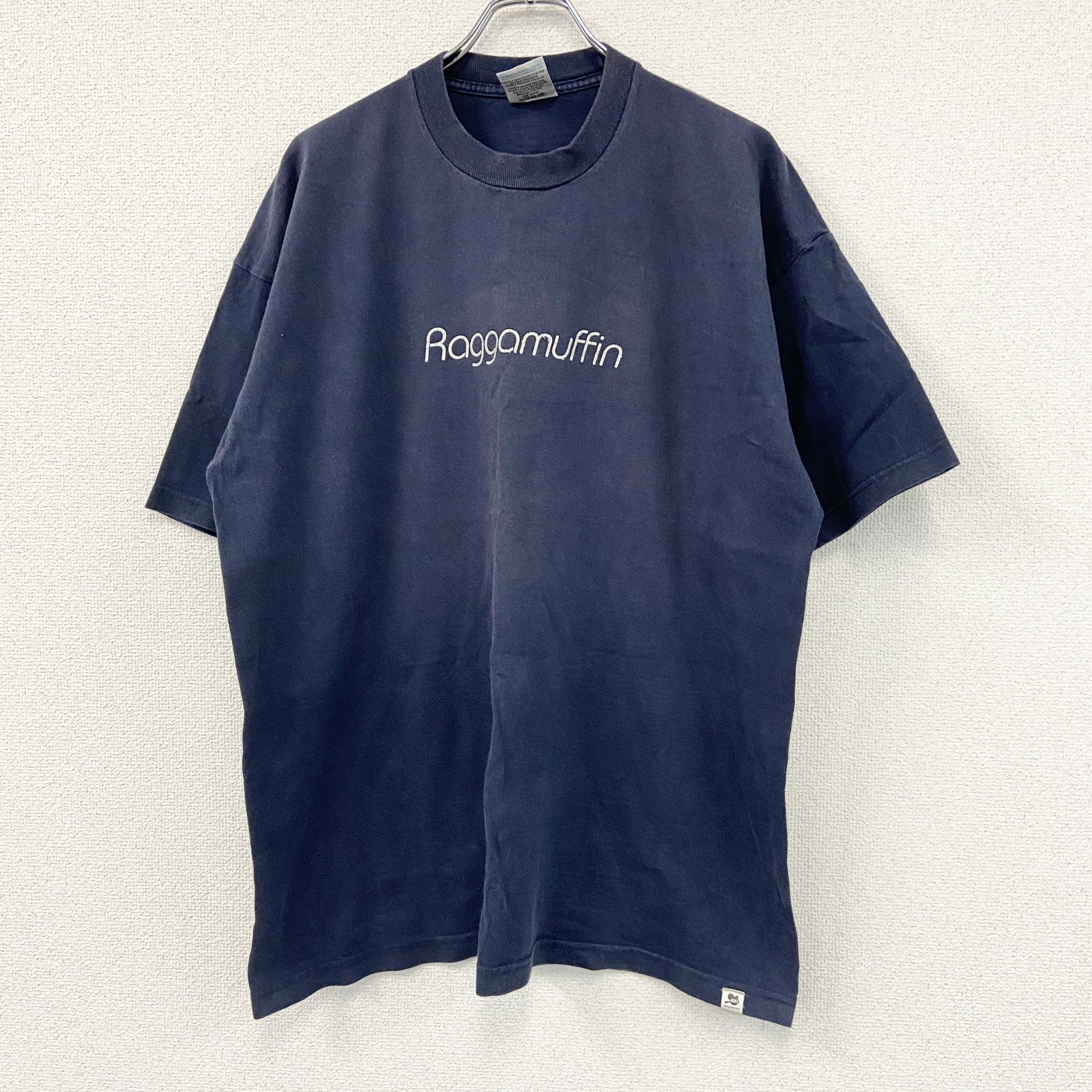～00s　PRO CLUB　プロクラブ　半袖プリントTシャツ　フェード　クルーネック　ヴィンテージ　紺　ネイビー　2Xサイズ