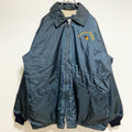 古着 used　70s　80s　WESTWIND　長袖カレッジワンポイント刺繍ブルゾン　裏ボア　深緑　ヴィンテージ　vintage