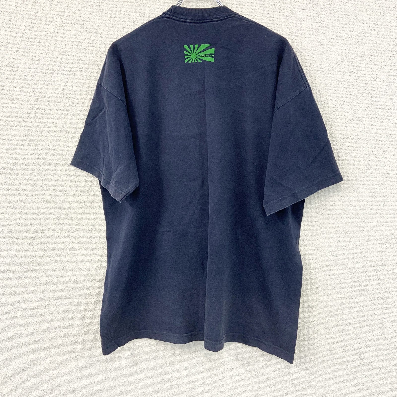 ～00s　PRO CLUB　プロクラブ　半袖プリントTシャツ　フェード　クルーネック　ヴィンテージ　紺　ネイビー　2Xサイズ