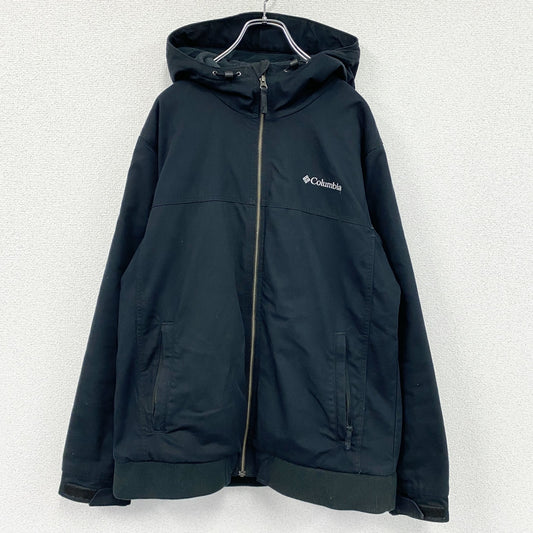Columbia　コロンビア　ロマビスタフーデッドジャケット　フルジップコットンパーカー　フリースライナー　黒　ブラック　XLサイズ