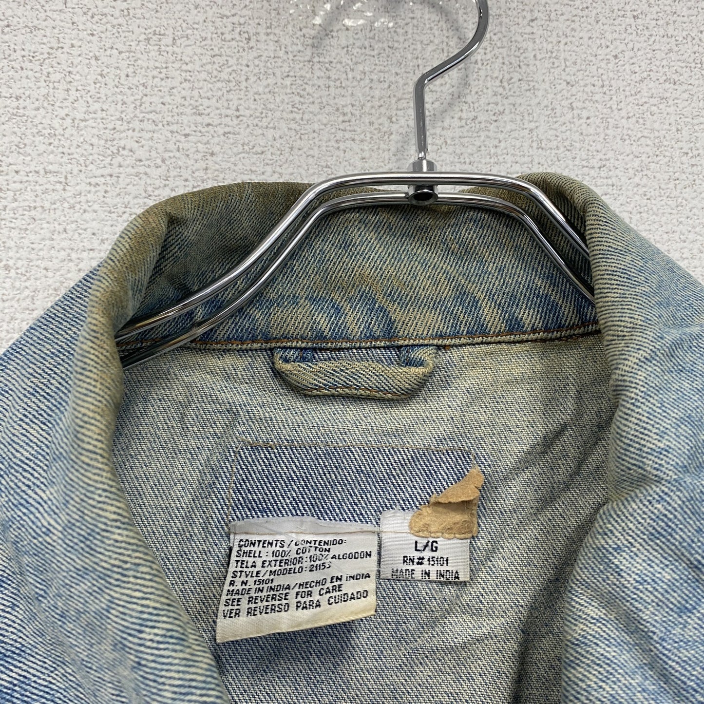 古着 used　Wrangler　ラングラー　デニムジャケット/Gジャン　水色　ライトブルー　Lサイズ