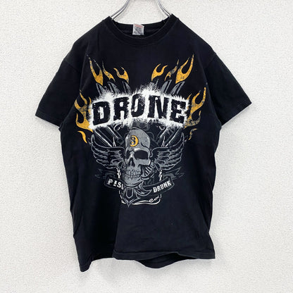 FRUIT OF THE LOOM　フルーツオブザルーム　半袖プリントTシャツ　スカル　黒　ブラック　Mサイズ