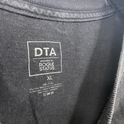 DTA　半袖プリントTシャツ　パロディT　ドクロ　トランプ　黒　ブラック　XLサイズ