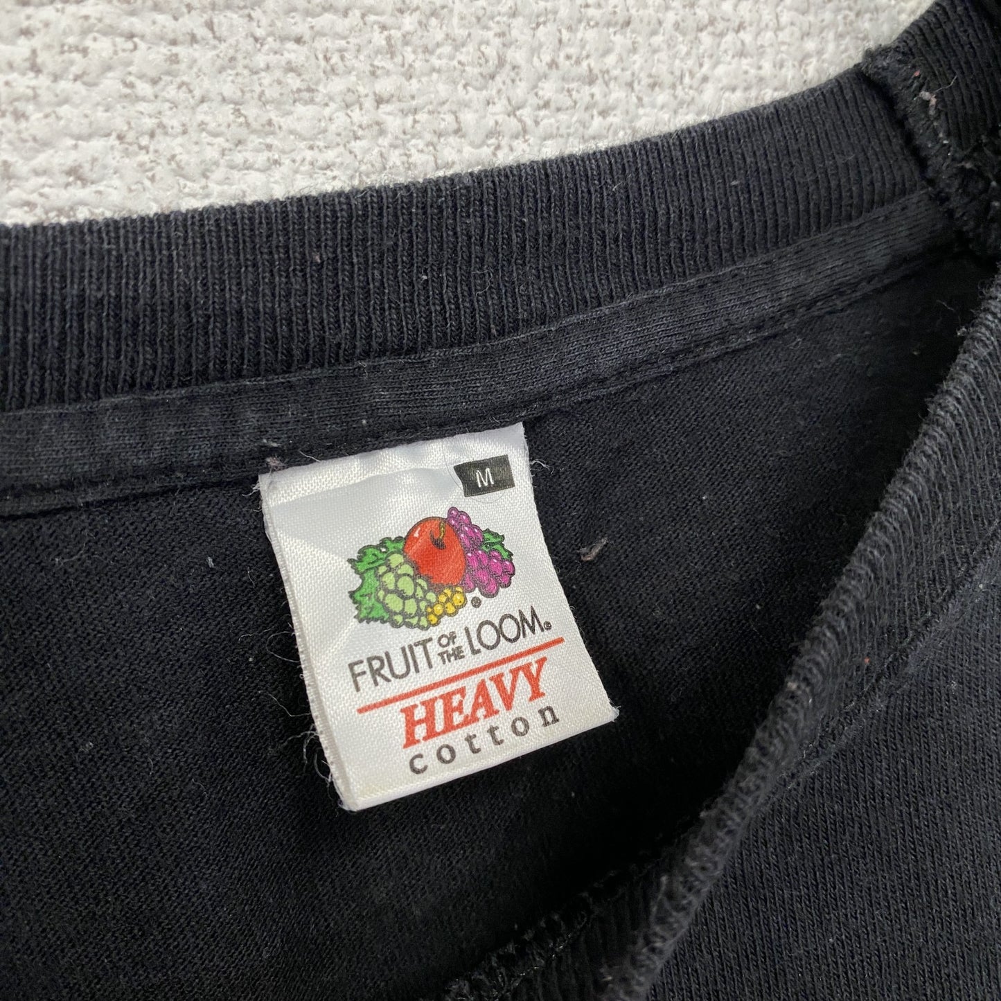 FRUIT OF THE LOOM　フルーツオブザルーム　半袖プリントTシャツ　スカル　黒　ブラック　Mサイズ