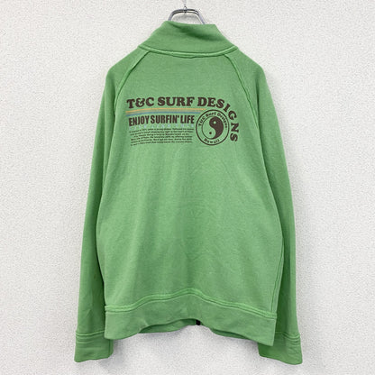 T&C Surf Designs　タウン＆カントリー サーフデザイン　フルジップスウェット/トレーナー　緑　グリーン　Lサイズ