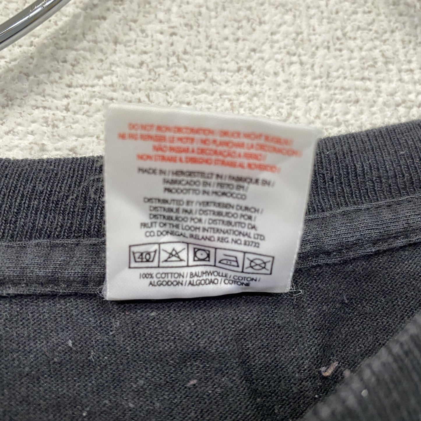 FRUIT OF THE LOOM　フルーツオブザルーム　半袖プリントTシャツ　スカル　黒　ブラック　Mサイズ