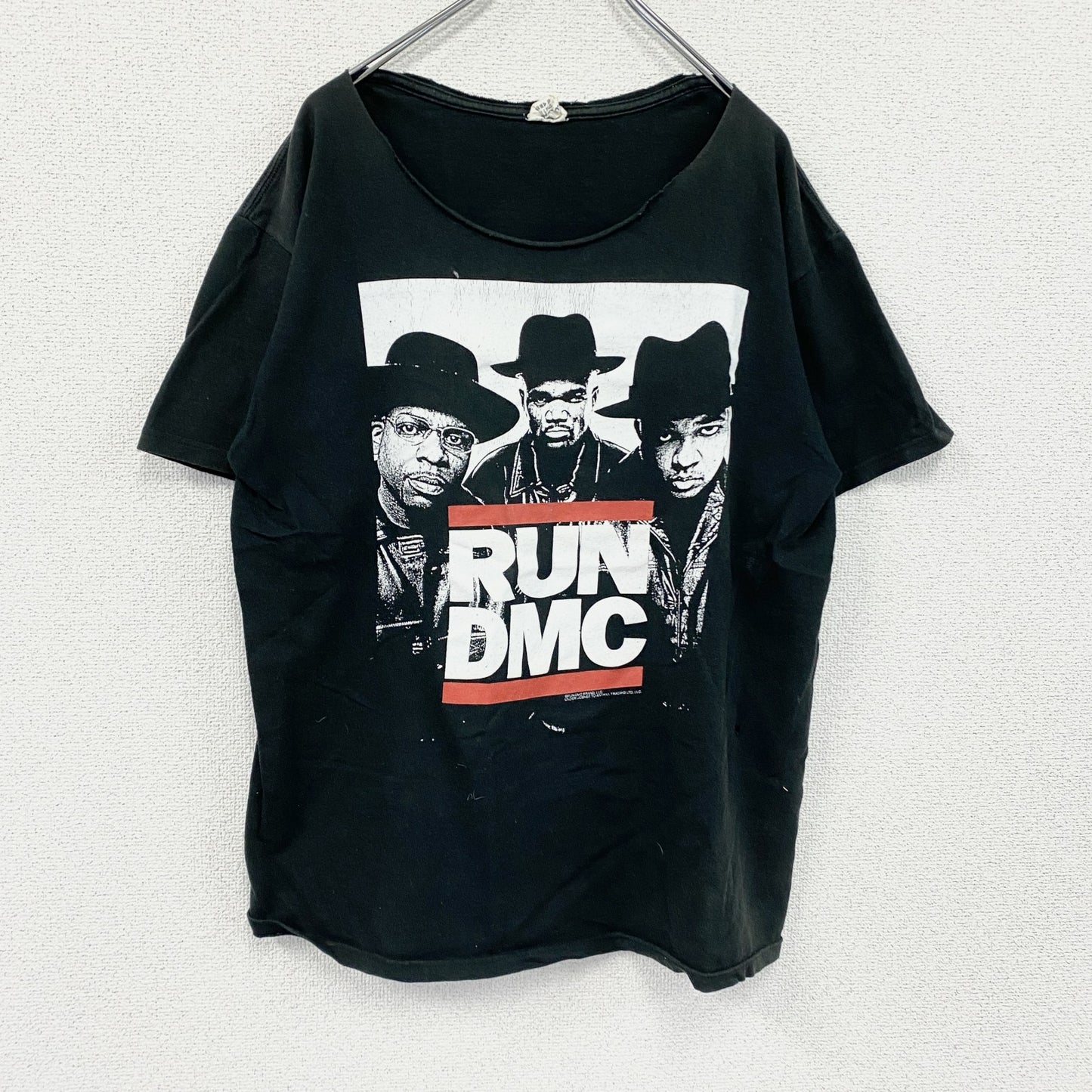 00s　anvil　RUN DMC　ラン・ディーエムシー　半袖プリントTシャツ　ラップT　ヴィンテージ　黒　ブラック　Lサイズ