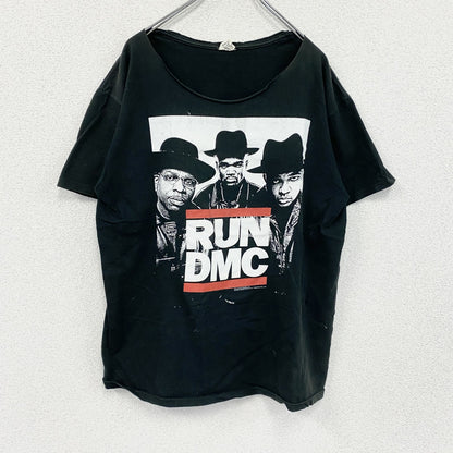 00s　anvil　RUN DMC　ラン・ディーエムシー　半袖プリントTシャツ　ラップT　ヴィンテージ　黒　ブラック　Lサイズ