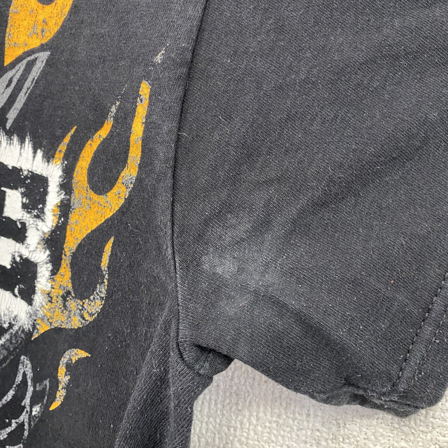 FRUIT OF THE LOOM　フルーツオブザルーム　半袖プリントTシャツ　スカル　黒　ブラック　Mサイズ