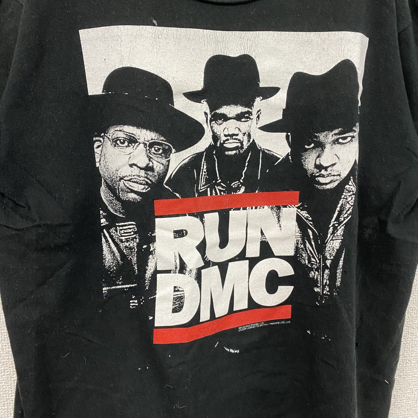 00s　anvil　RUN DMC　ラン・ディーエムシー　半袖プリントTシャツ　ラップT　ヴィンテージ　黒　ブラック　Lサイズ