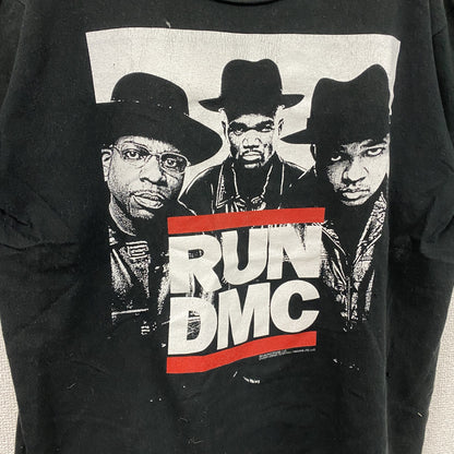 00s　anvil　RUN DMC　ラン・ディーエムシー　半袖プリントTシャツ　ラップT　ヴィンテージ　黒　ブラック　Lサイズ