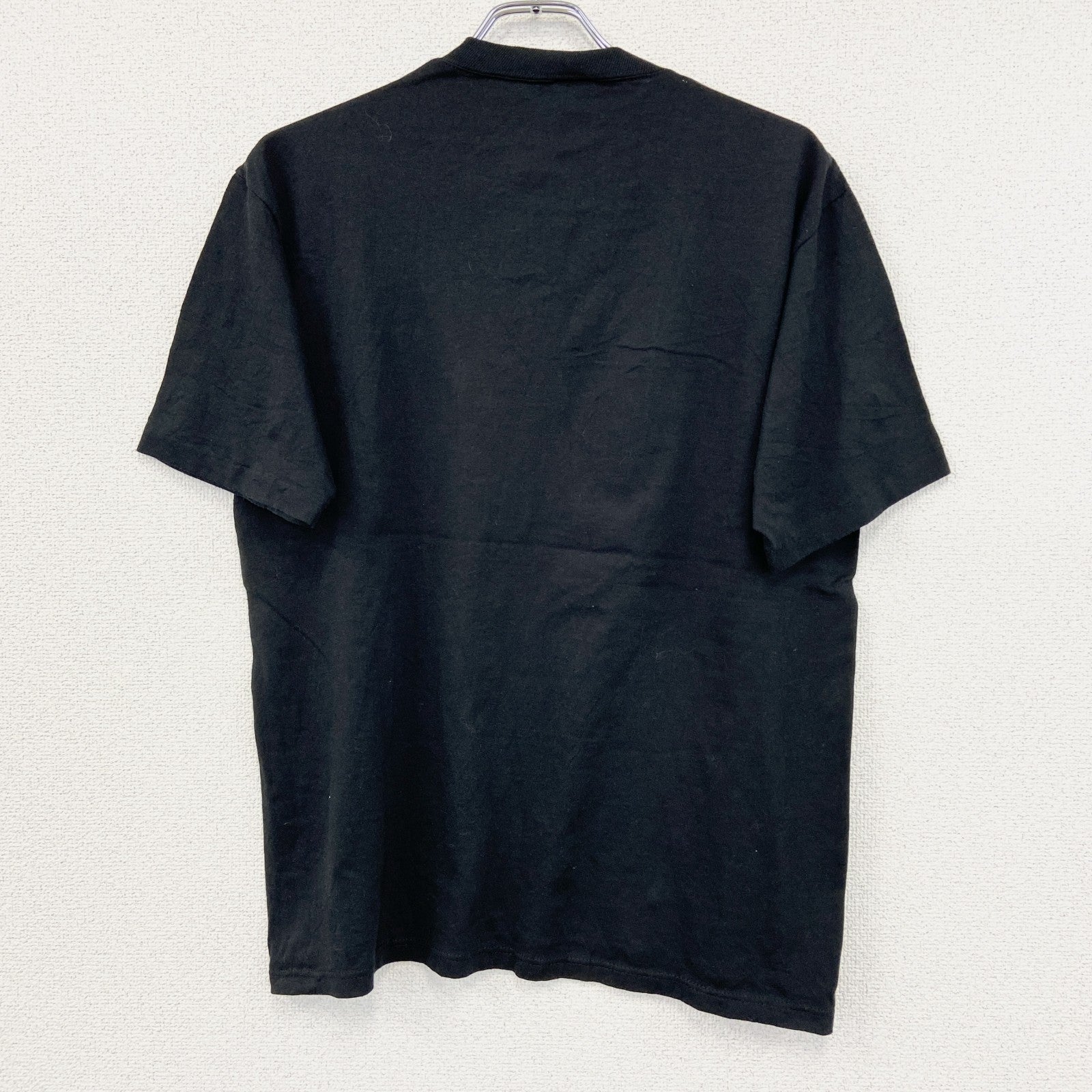90s　JERZEES　ジャージーズ　半袖プリントTシャツ　US製　シングルステッチ　黒　ブラック　XLサイズ