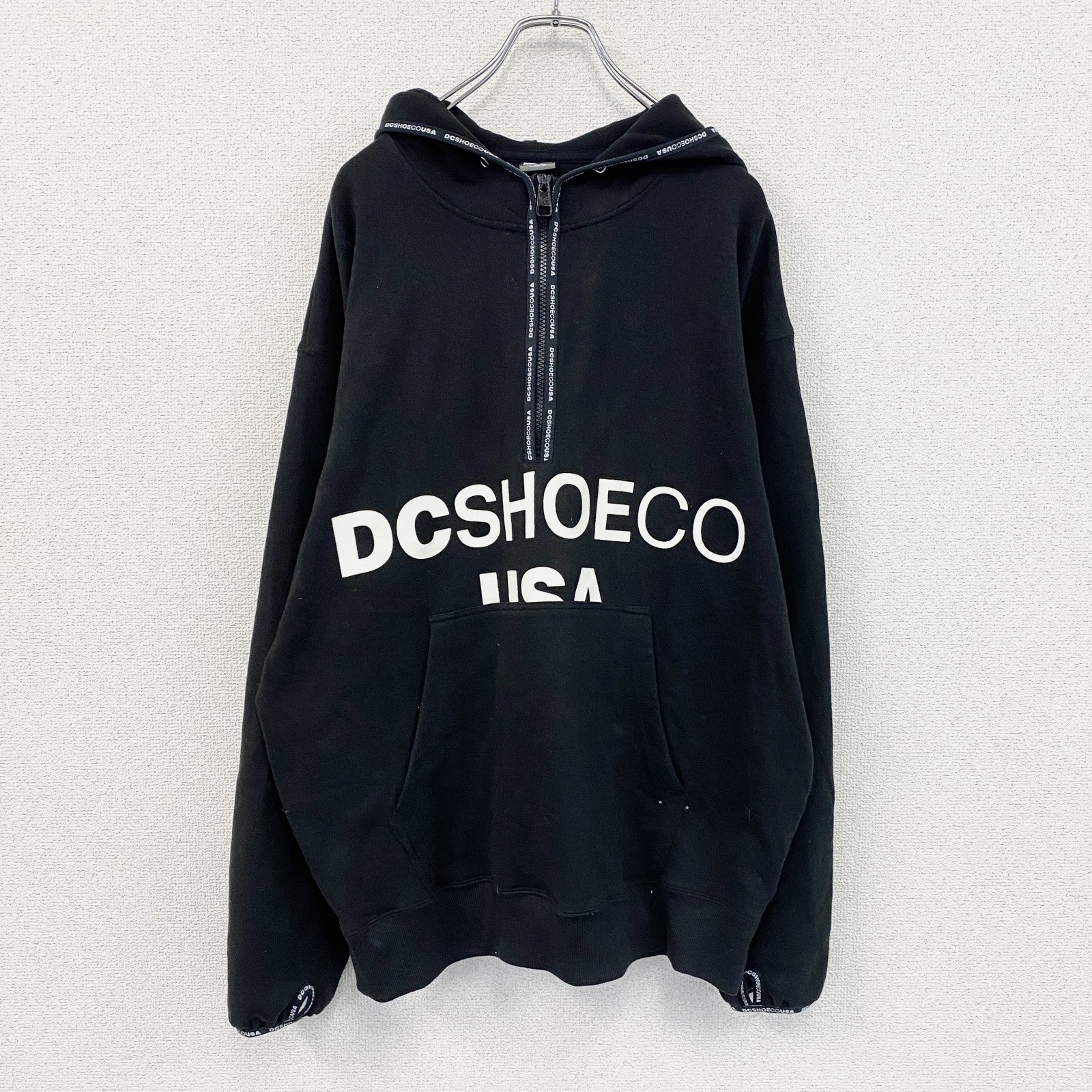 DC SHOES　ディーシー　ハーフジップスウェットパーカー/フーディー　黒　ブラック　Lサイズ