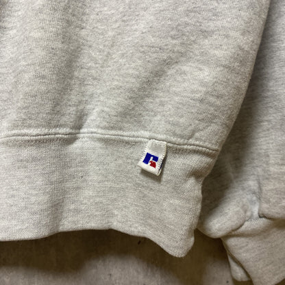 古着 used　90s　RUSSELL ラッセル　長袖刺繍スウェット　トレーナー　ヴィンテージ　USA製　霜降りカラー　Lサイズ