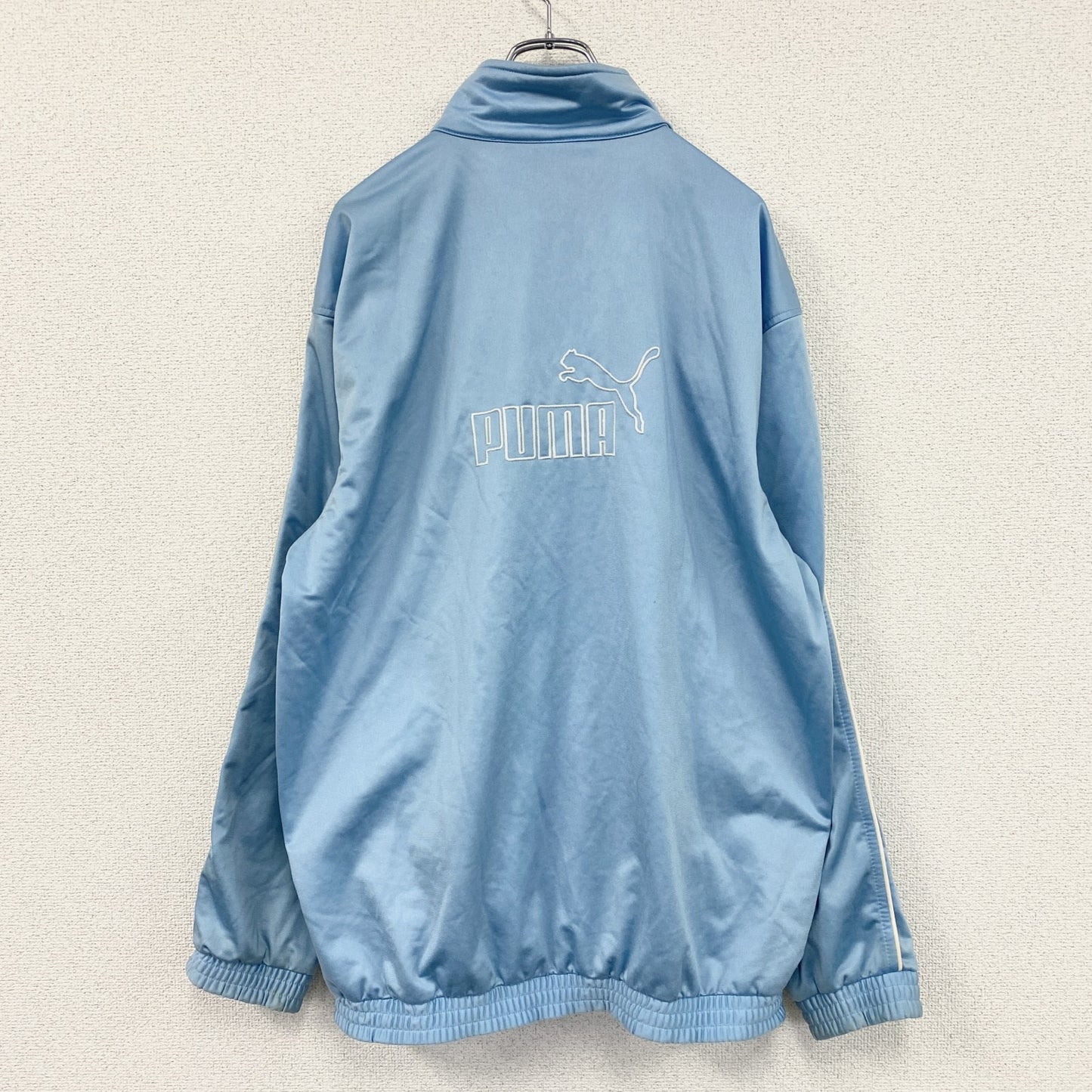 90s～　PUMA　プーマ　トラックジャケット/ジャージ　ヴィンテージ　水色　ライトブルー　Lサイズ