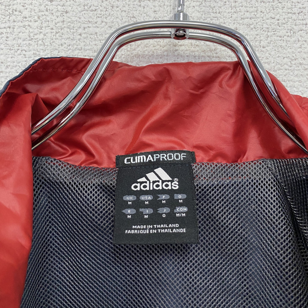 adidas　アディダス　CLIMAPROOF　フルジップジャケット　パフォーマンスロゴ　紺　ネイビー　Oサイズ
