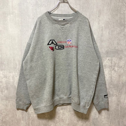 ～90s　PUMA　プーマ　NFL　アリゾナカージナルス　アメフト　刺繍スウェット/トレーナー　グレー　XLサイズ