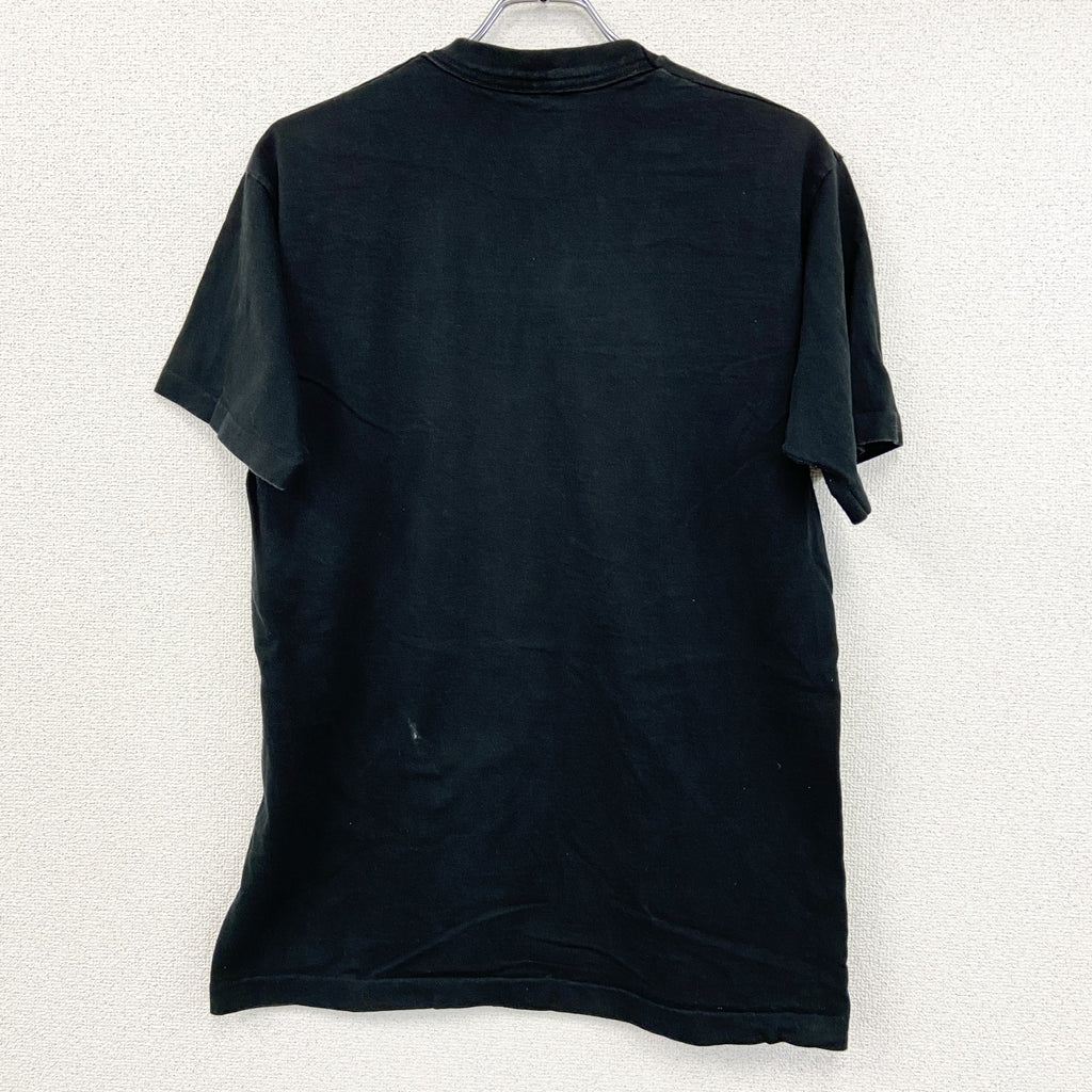 90s　FRUIT OF THE LOOM　フルーツオブザルーム　半袖プリントTシャツ　黒　ブラック　Lサイズ