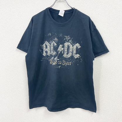 GILDAN　ギルダン　AC DC　半袖Tシャツ　バンドT　3Dプリント　黒　ブラック　XLサイズ